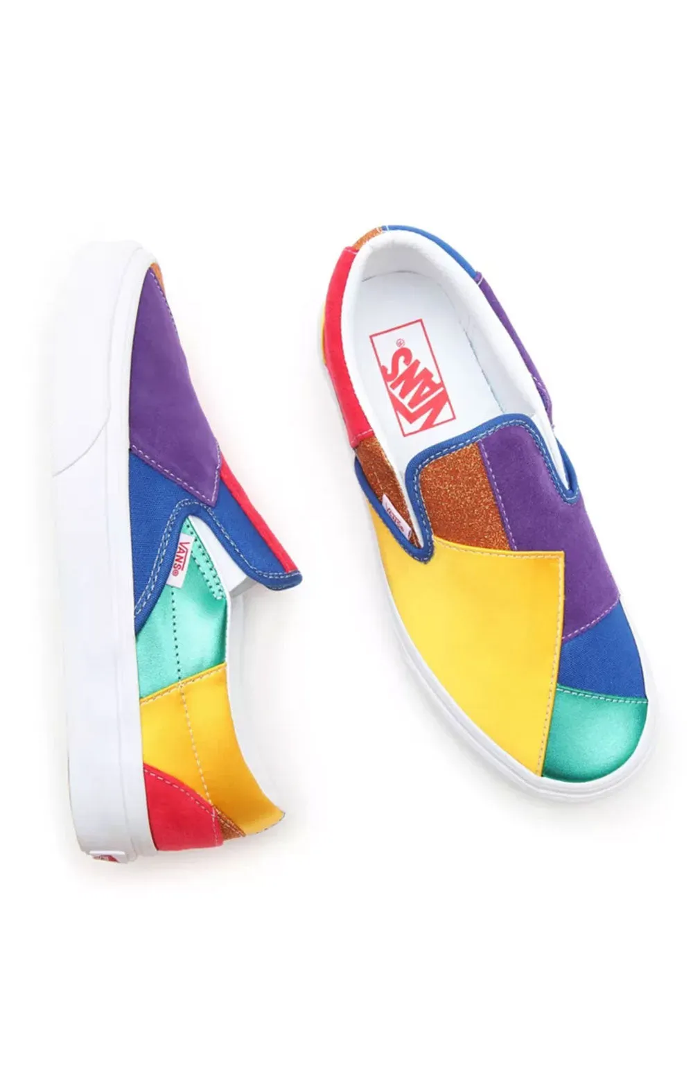 (3Tb44B) Pride Classic Slip On Shoes   Patchwork