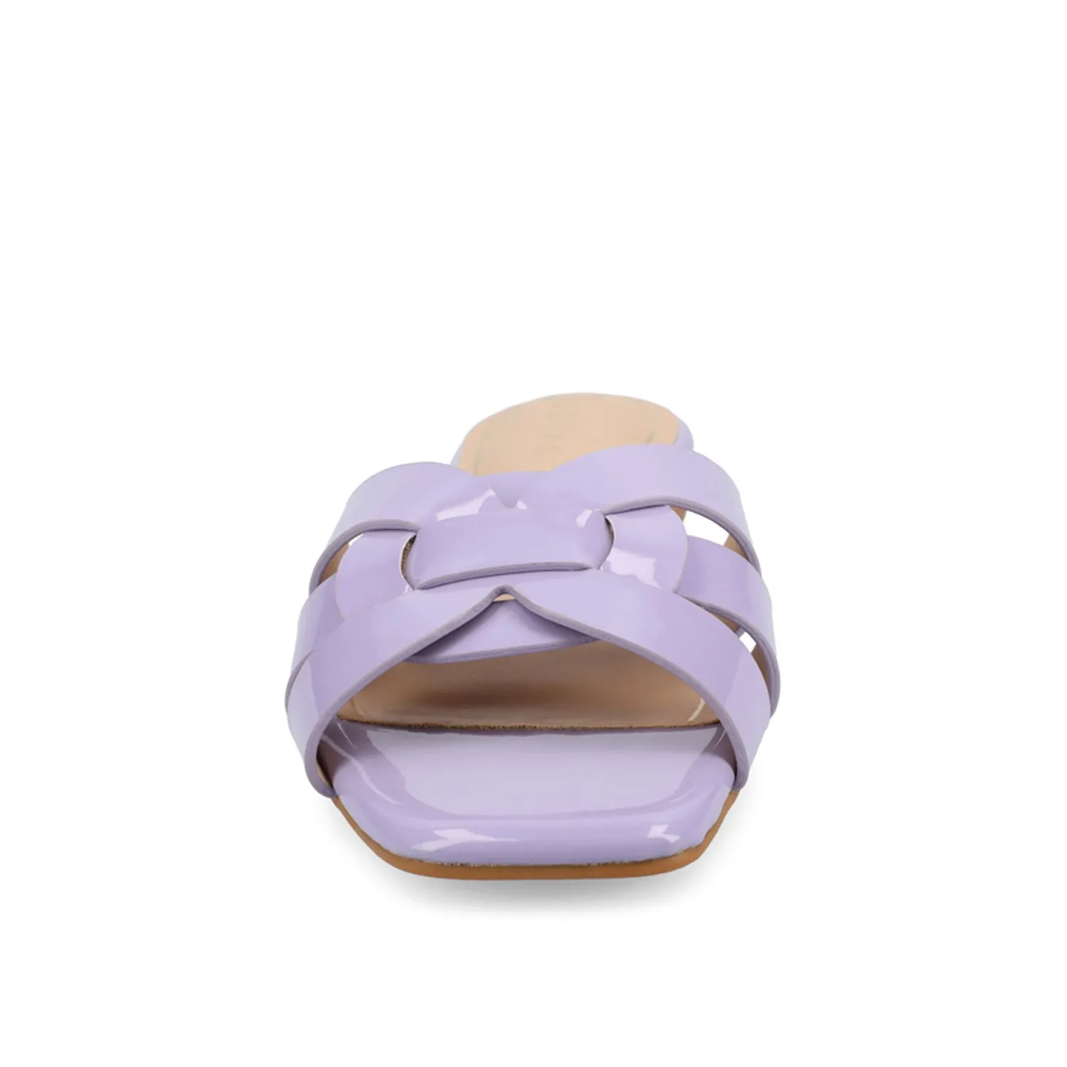 ARRINA SLIDE SANDALS IN STATEMENT PATENT