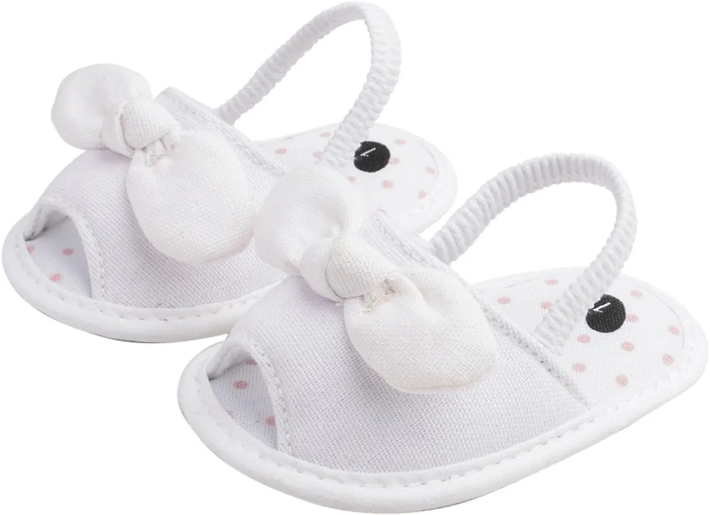 Baby Ballerina Sandals with Bowknot Infant Girls Summer Flat Platform First Walking Slipper Non-Slip Dress Shoes
