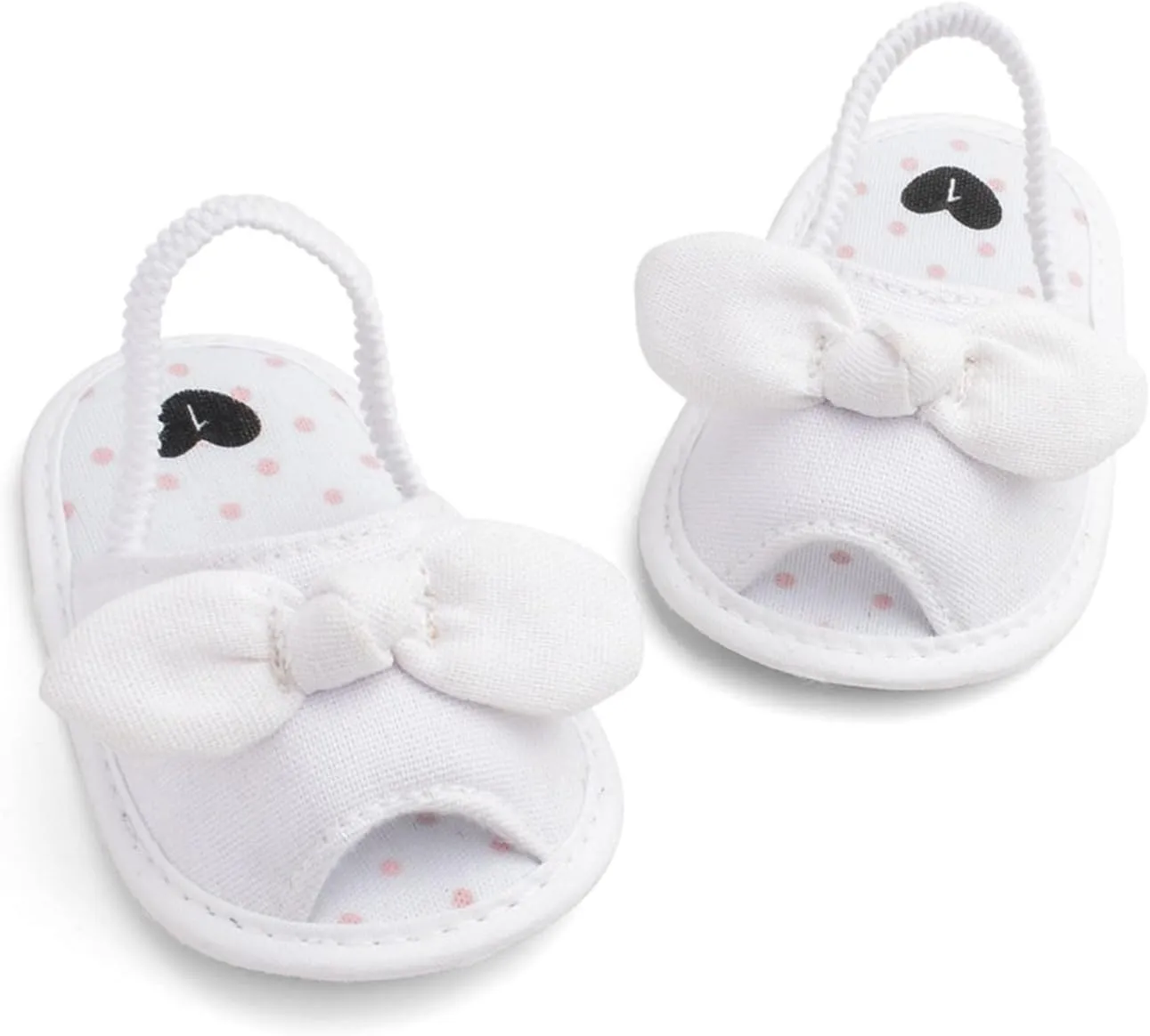 Baby Ballerina Sandals with Bowknot Infant Girls Summer Flat Platform First Walking Slipper Non-Slip Dress Shoes