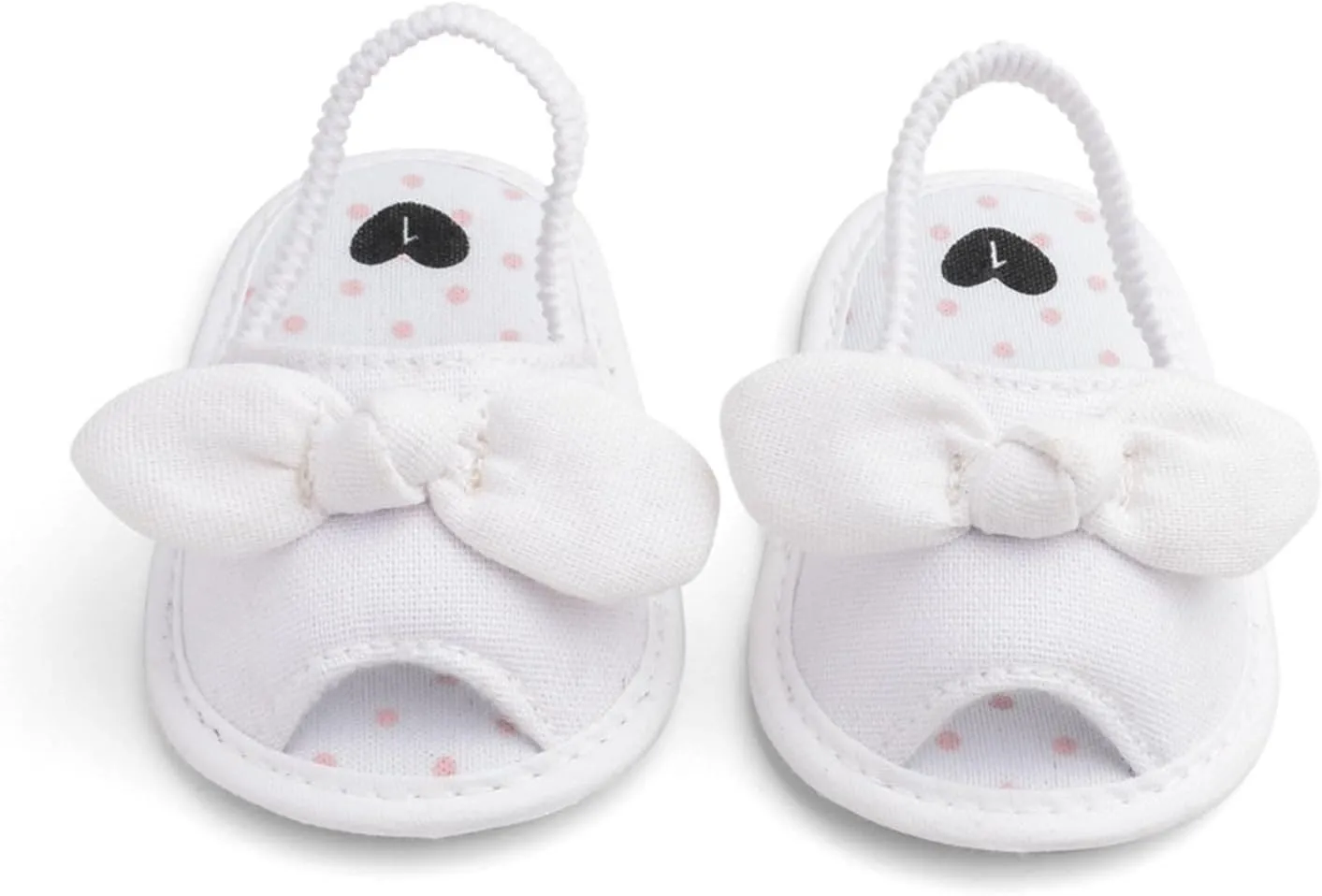 Baby Ballerina Sandals with Bowknot Infant Girls Summer Flat Platform First Walking Slipper Non-Slip Dress Shoes