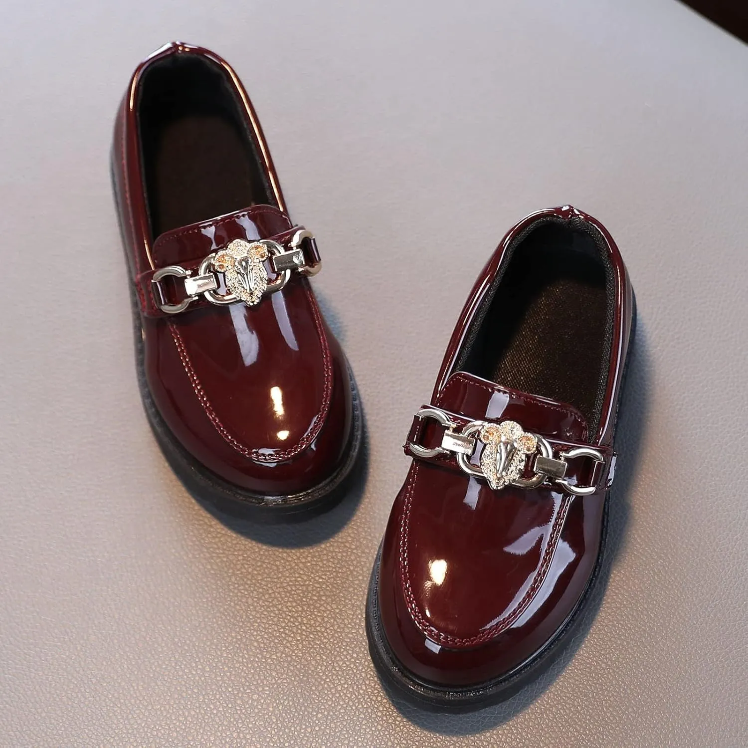 Baby Boys Sandals Girls Slip On Leather Shoes Loafer Decoration School Dress Shoes for Girls Slip on Water Shoe