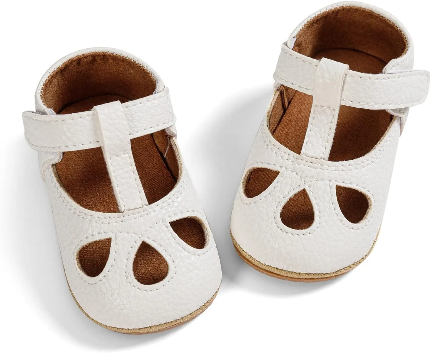 Baby Girls Mary Jane Flats Shoes Infant Hollowed Non-Slip Soft Sole Sandals Toddler First Walkers Outdoor Sneakers