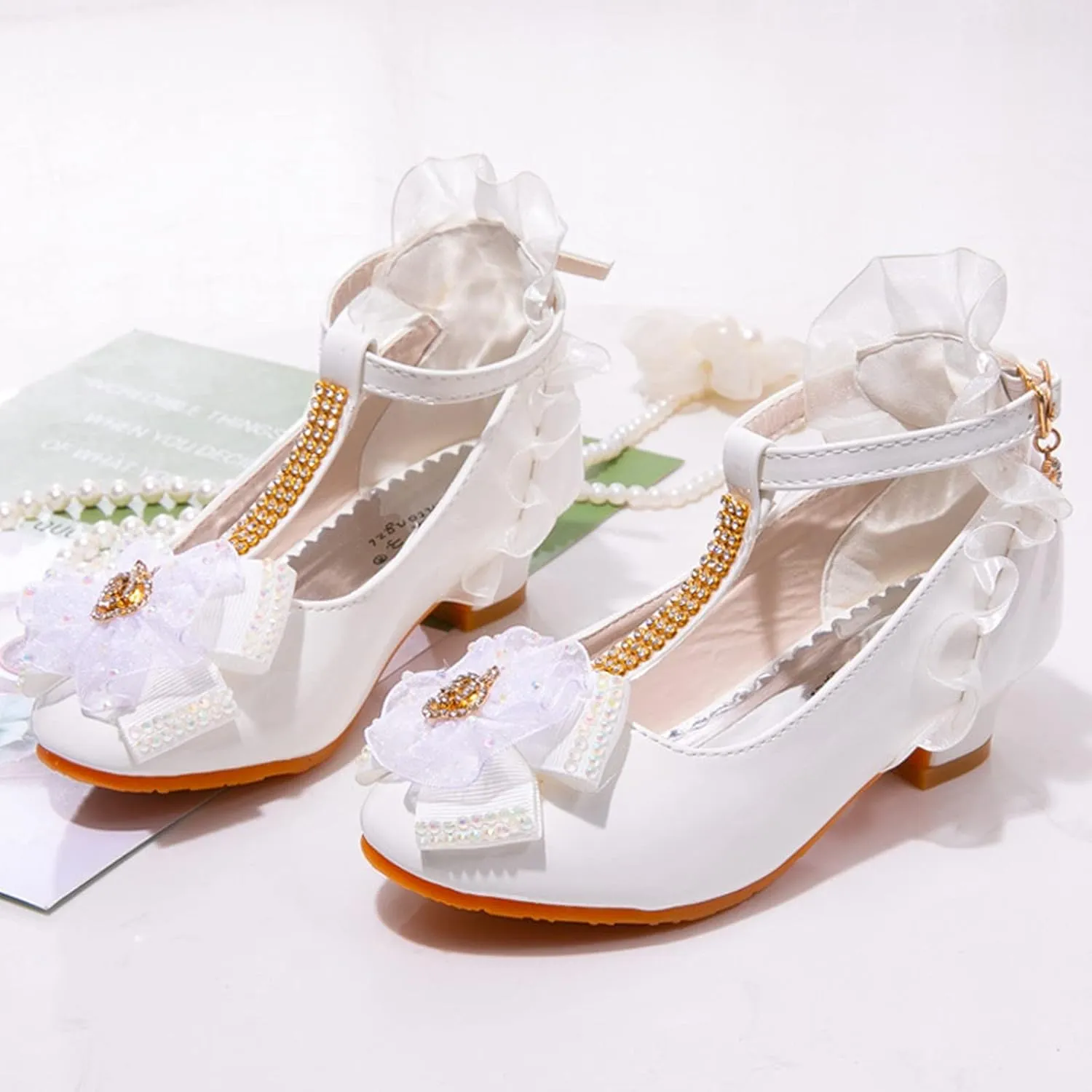 Baby Kids Princess Dress Children Shoes Princess Single Shoes Stage Fashion Shoes Girls Walk Show Lightweight Shoes