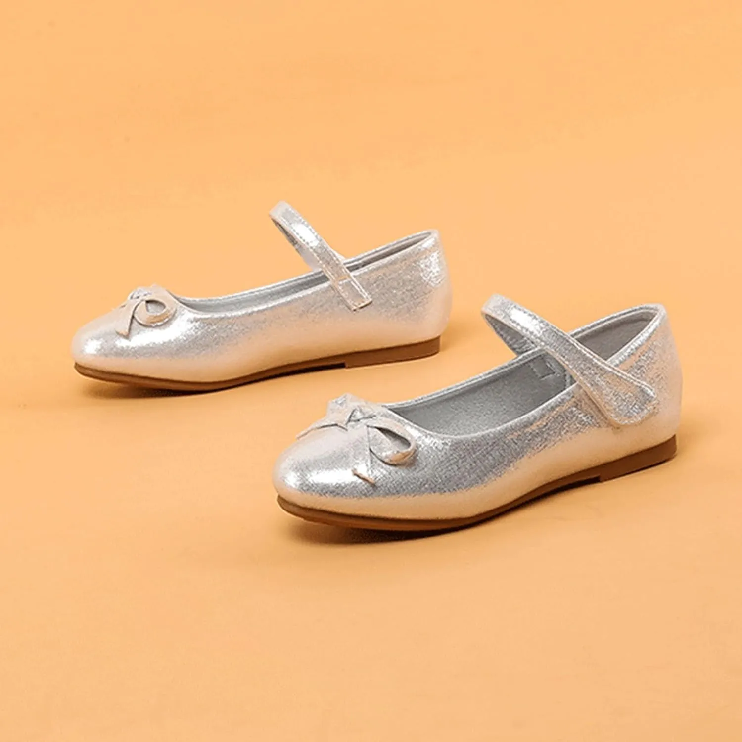 Baby Kids Princess Dress Kids Leather Shoes with Bow Non Slip Children Ballet Girl Student Shoes Leather Soft Closed Toe