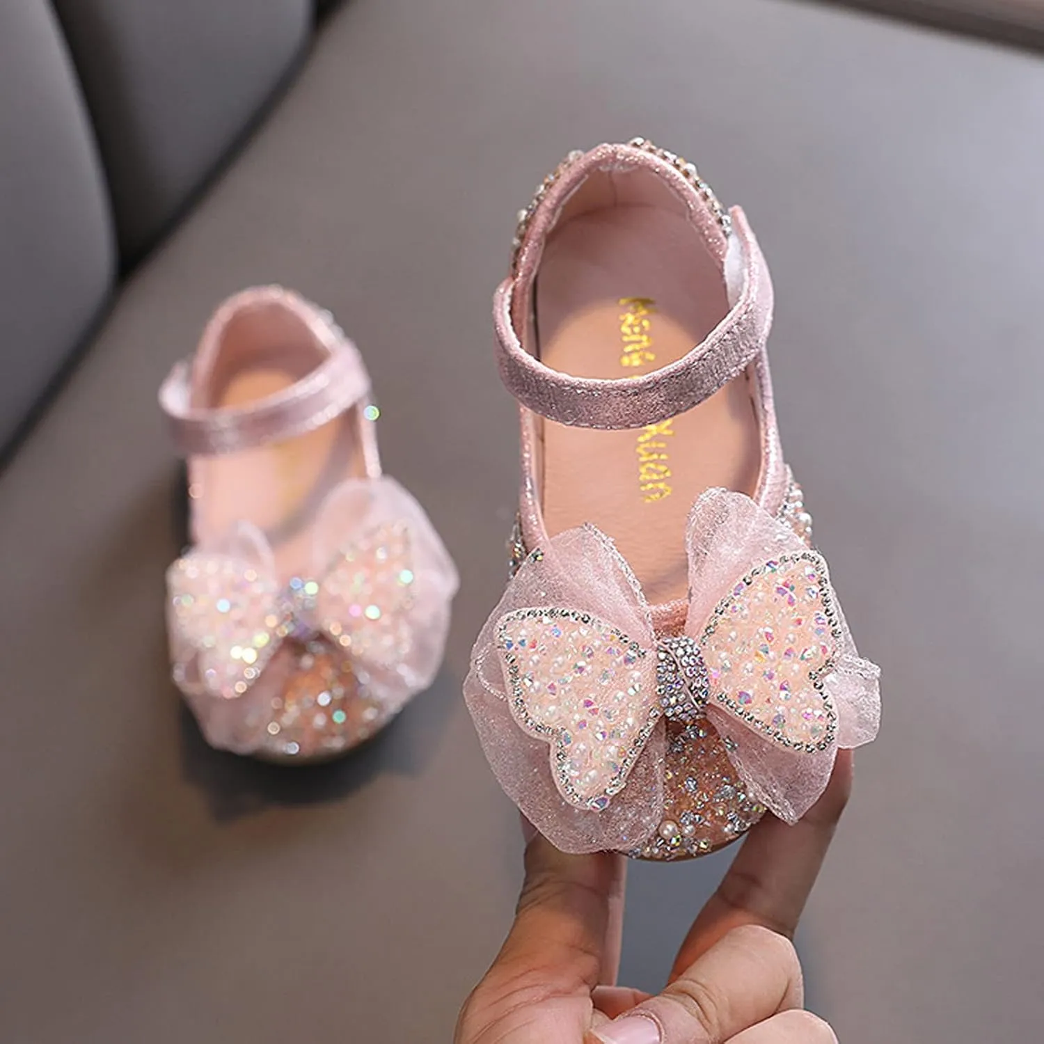 Baby Princess Dress Fashion Summer Girls Dance Shoes Princess Dress Performance Shoes Pearl Sequin Casual Dress Shoe