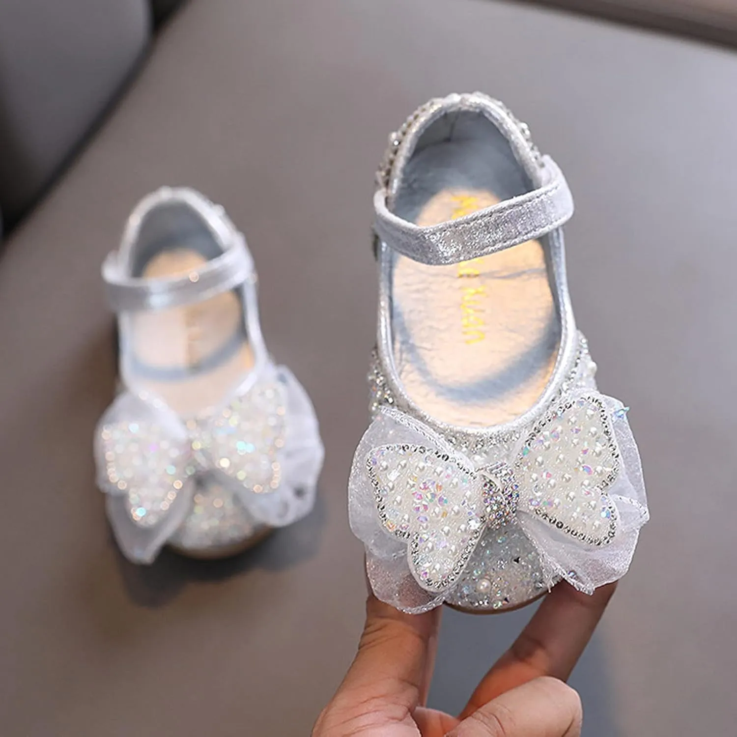 Baby Princess Dress Fashion Summer Girls Dance Shoes Princess Dress Performance Shoes Pearl Sequin Casual Dress Shoe