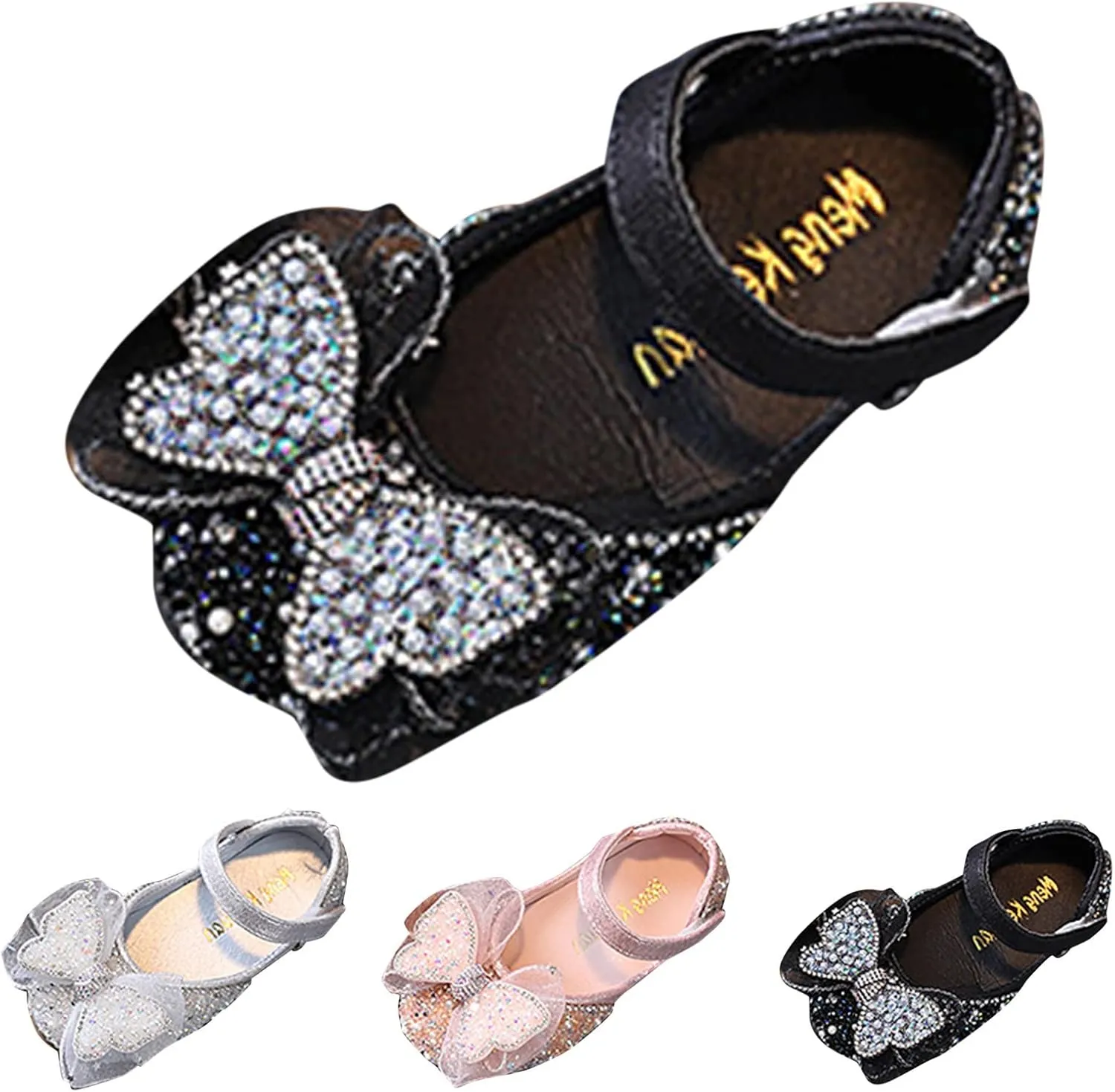 Baby Princess Dress Fashion Summer Girls Dance Shoes Princess Dress Performance Shoes Pearl Sequin Casual Dress Shoe