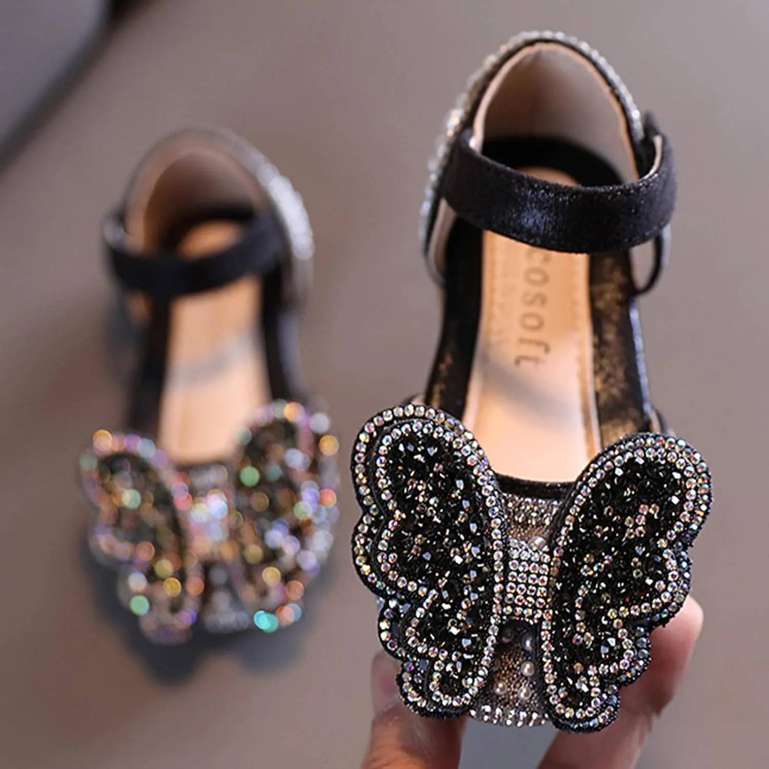 Baby Sandals Fashion Summer Girls Dance Shoes Princess Dress Performance Shoes Butterfly Toddler First Walking Shoes