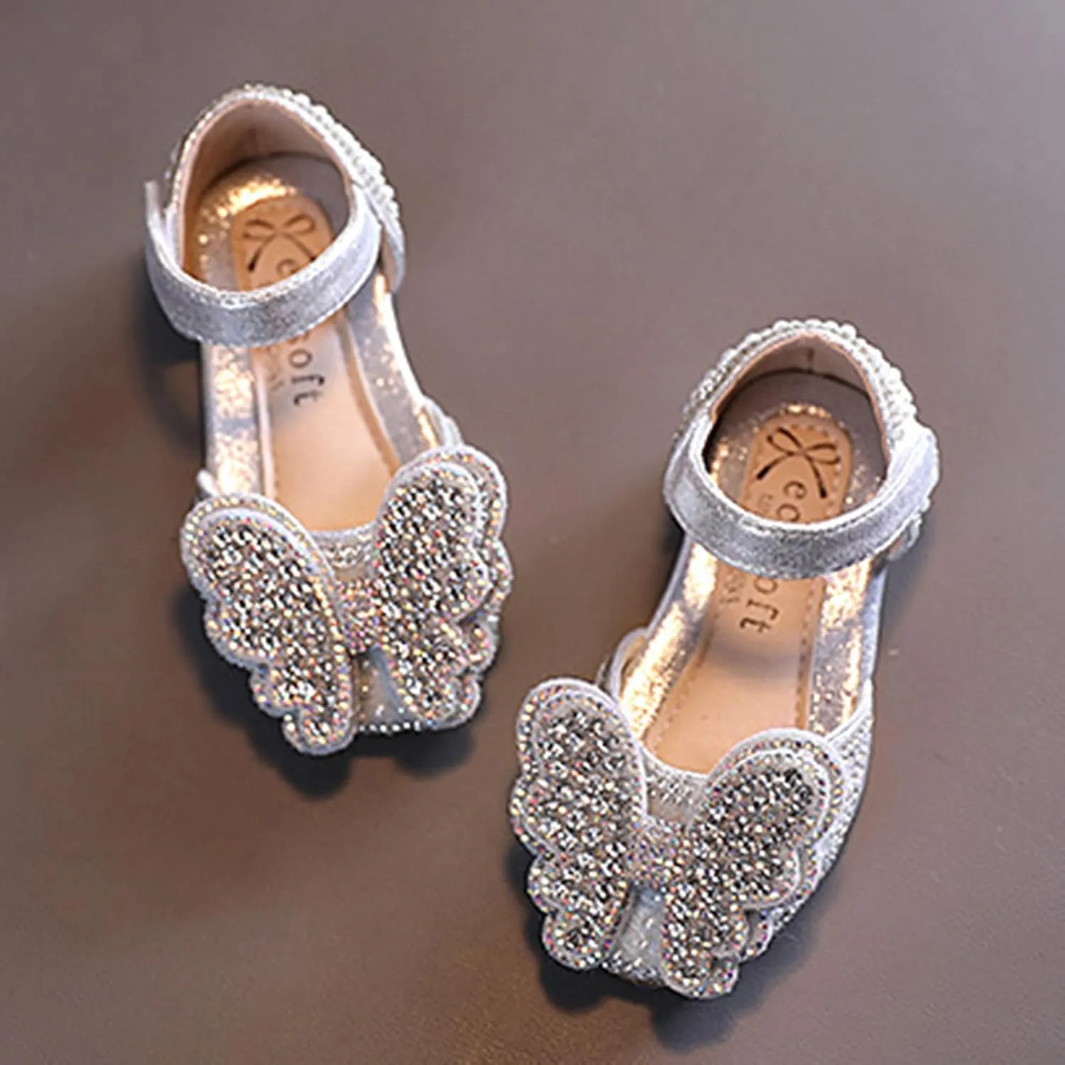 Baby Sandals Fashion Summer Girls Dance Shoes Princess Dress Performance Shoes Butterfly Toddler First Walking Shoes