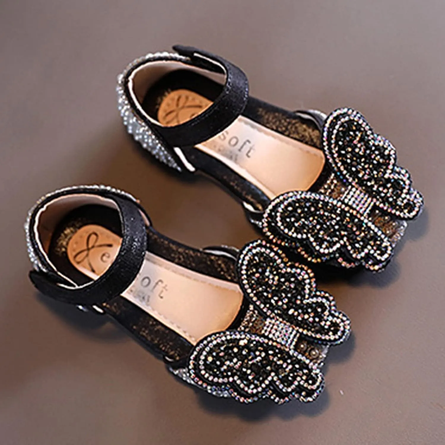 Baby Sandals Fashion Summer Girls Dance Shoes Princess Dress Performance Shoes Butterfly Toddler First Walking Shoes