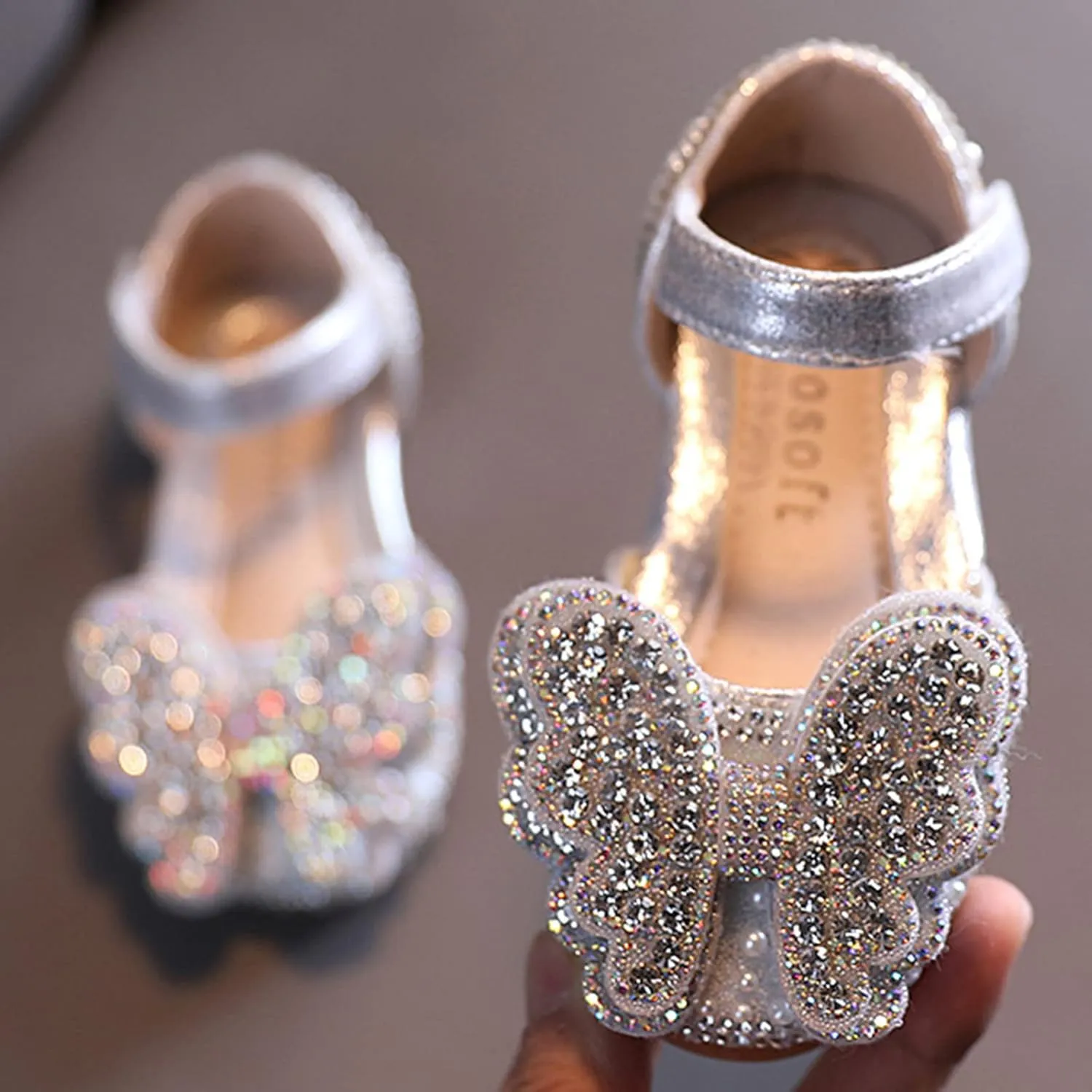 Baby Sandals Fashion Summer Girls Dance Shoes Princess Dress Performance Shoes Butterfly Toddler First Walking Shoes
