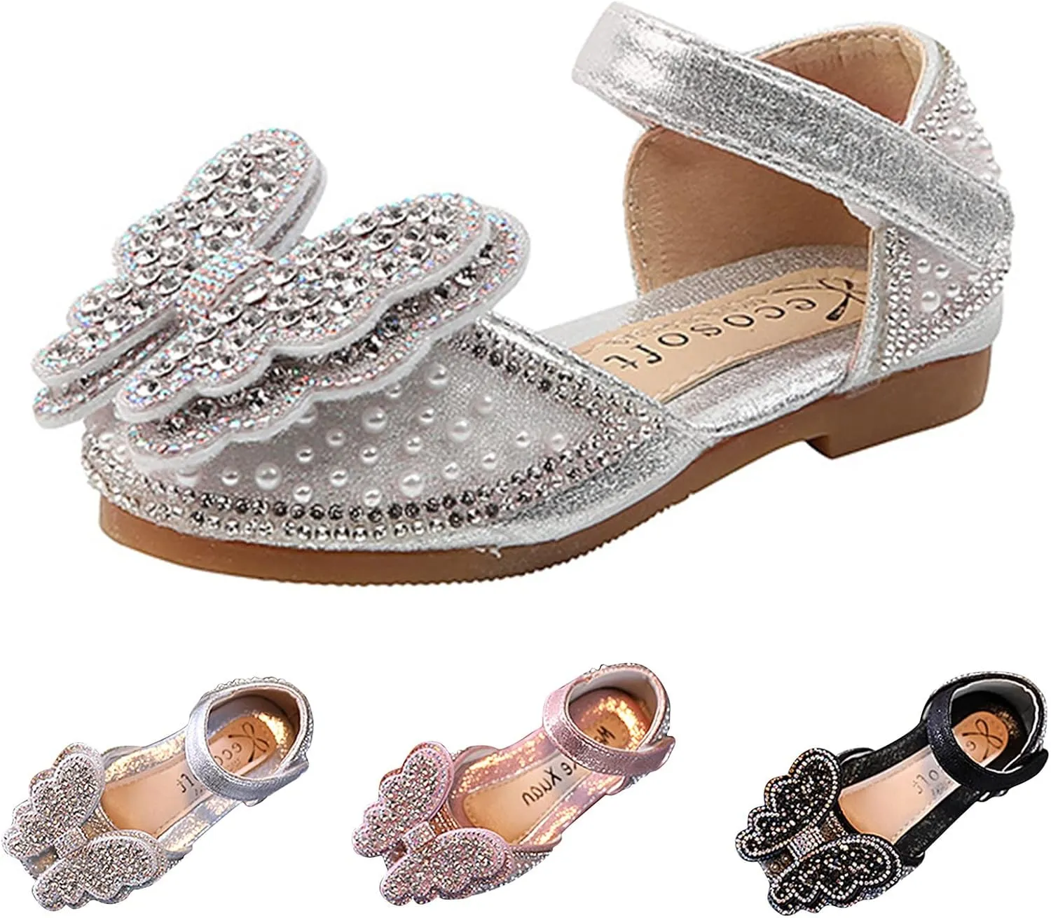 Baby Sandals Fashion Summer Girls Dance Shoes Princess Dress Performance Shoes Butterfly Toddler First Walking Shoes