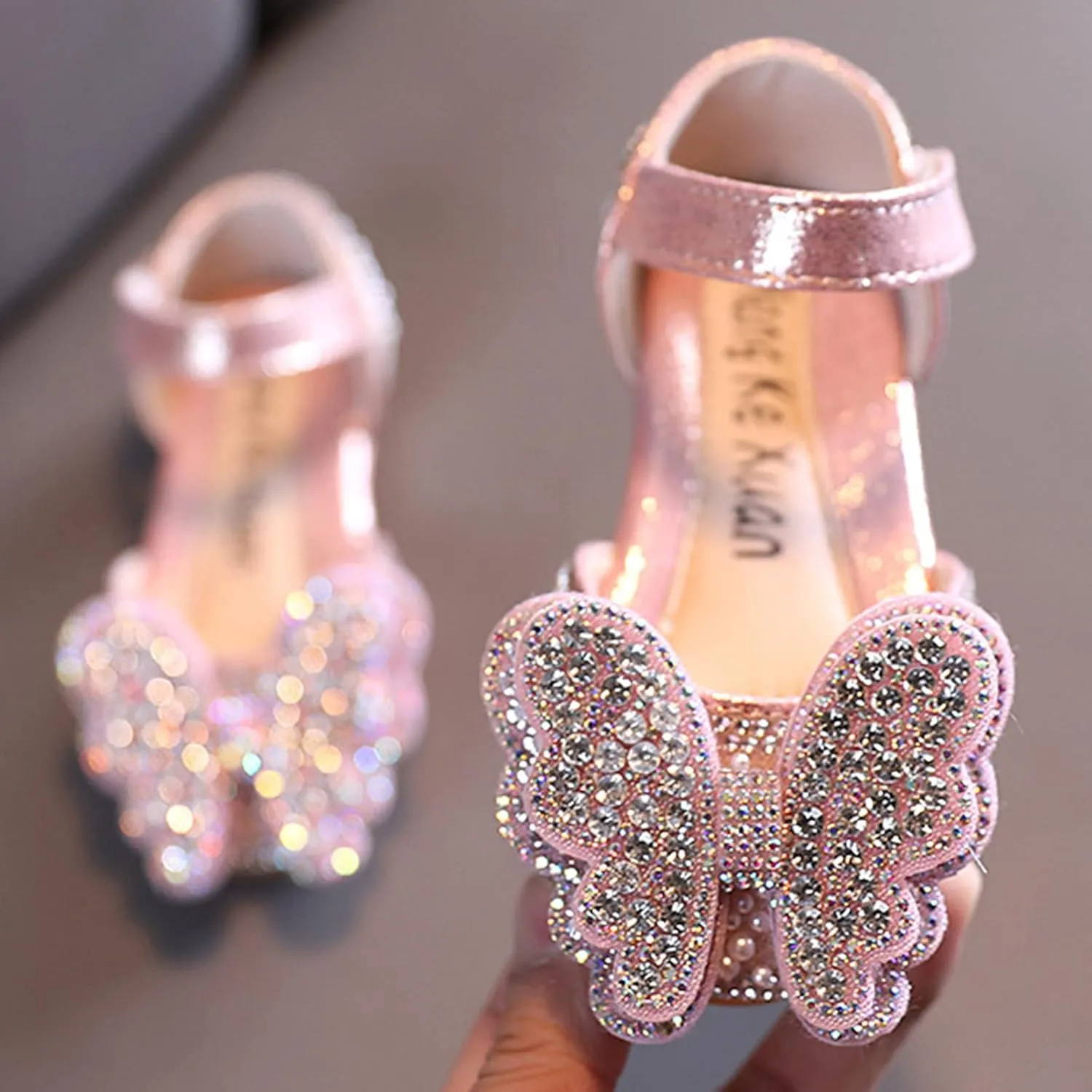 Baby Sandals Fashion Summer Girls Dance Shoes Princess Dress Performance Shoes Butterfly Toddler First Walking Shoes
