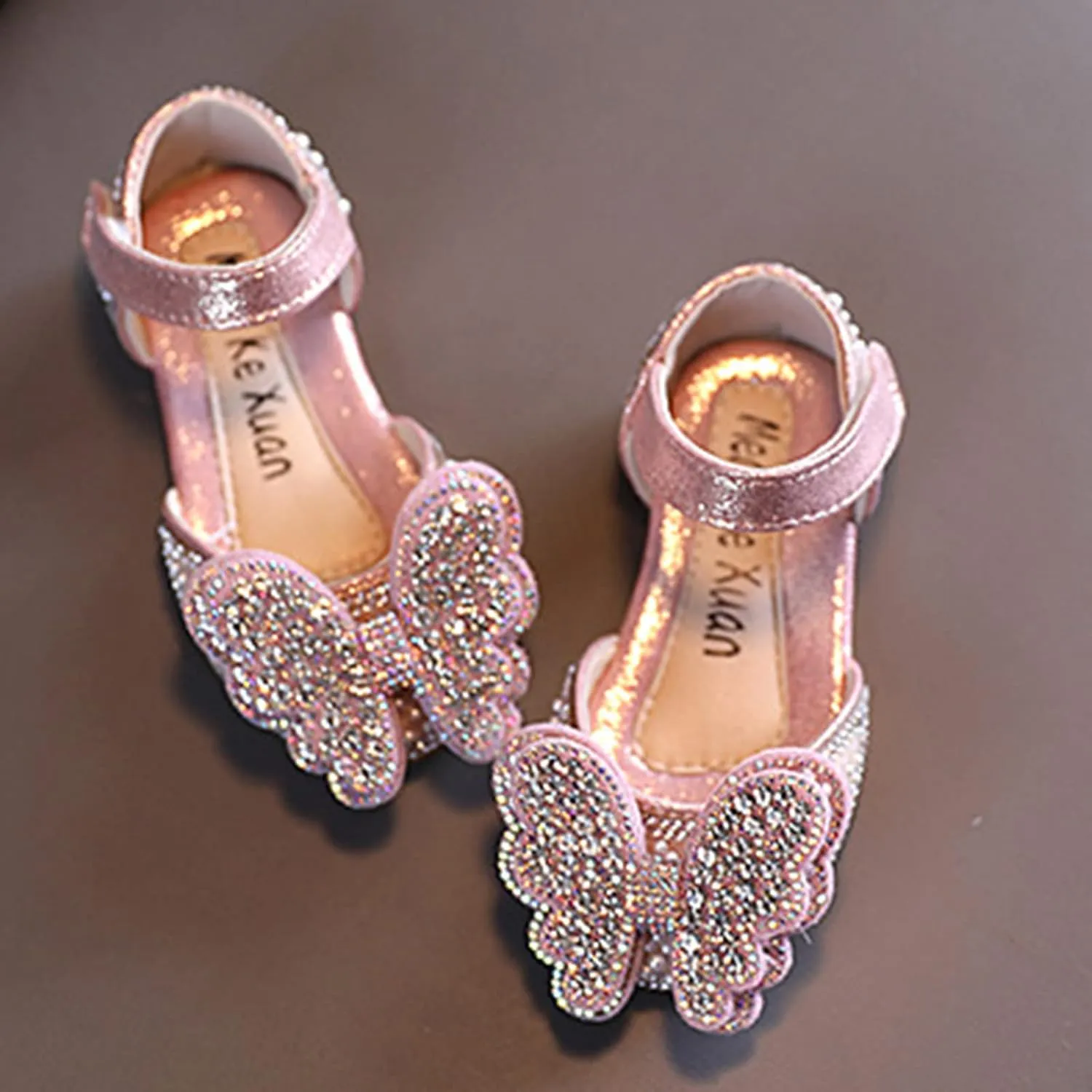 Baby Sandals Fashion Summer Girls Dance Shoes Princess Dress Performance Shoes Butterfly Toddler First Walking Shoes