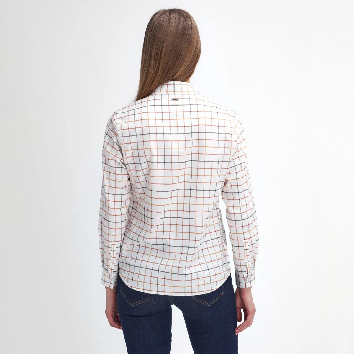 Barbour Triplebar Check Women's Shirt | Cloud - Spiced Pumpkin Check