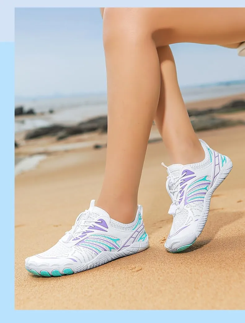 Barefoot Shoes for Women Minimalist Wide Toe Box Non-Slip Running Cross Training Breathable Mesh Lightweight Zero Drop Sole Quick Dry Walking Hiking Outdoor