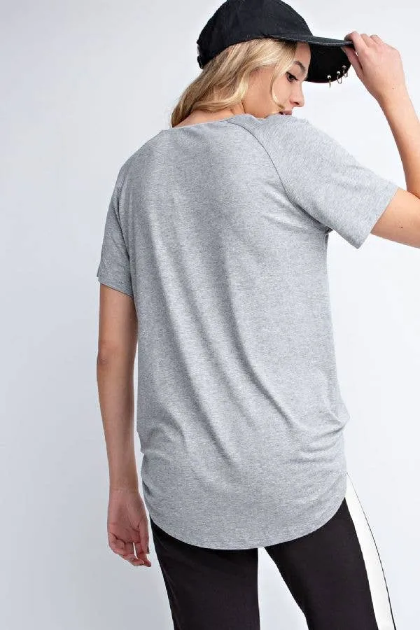 Basic Scoop-neck Tee