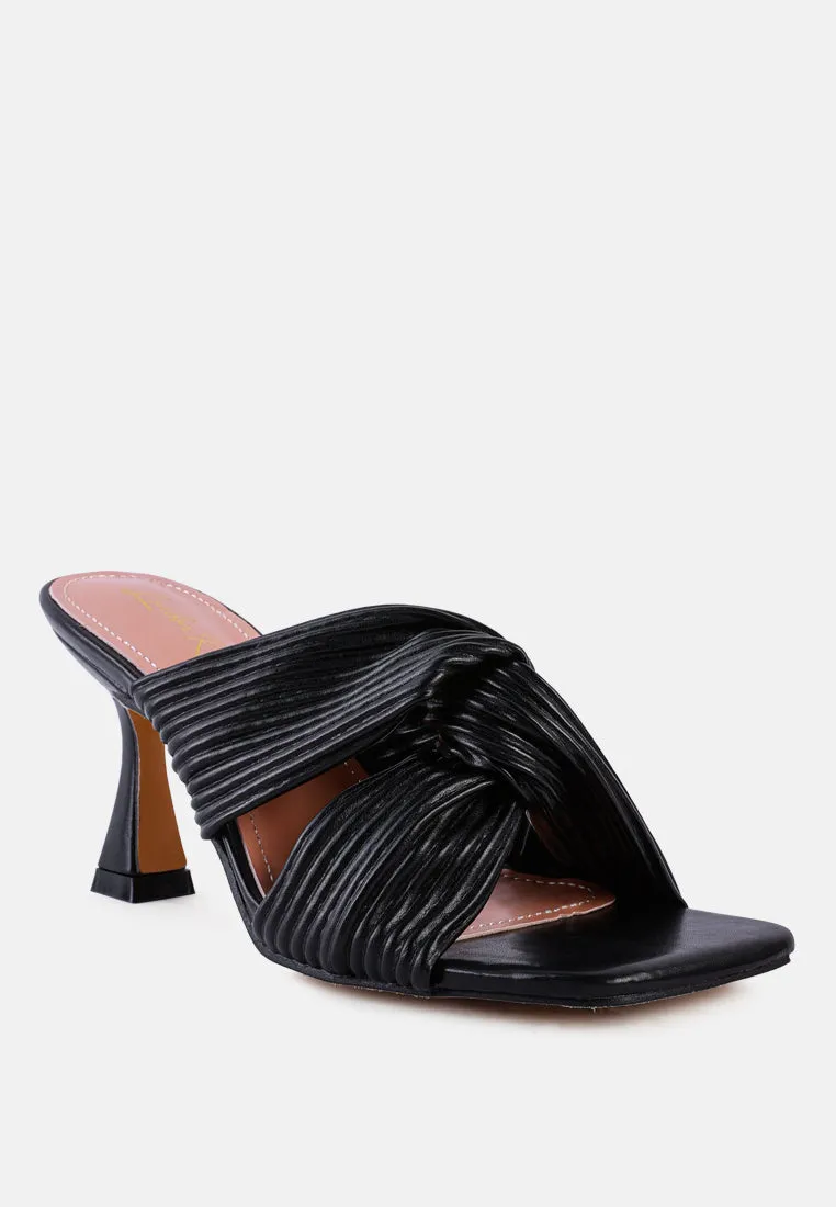 battle ex knot strap slide sandals