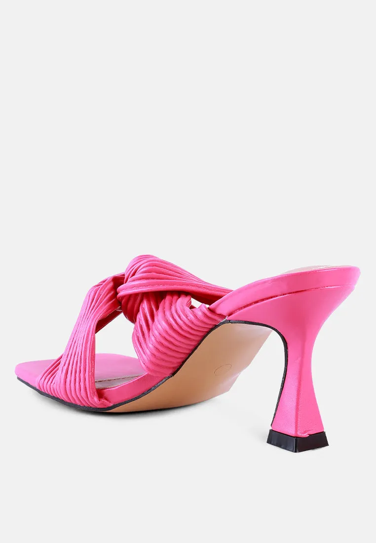 battle ex knot strap slide sandals