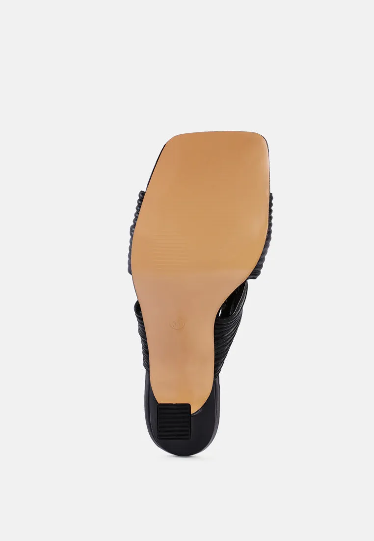 battle ex knot strap slide sandals