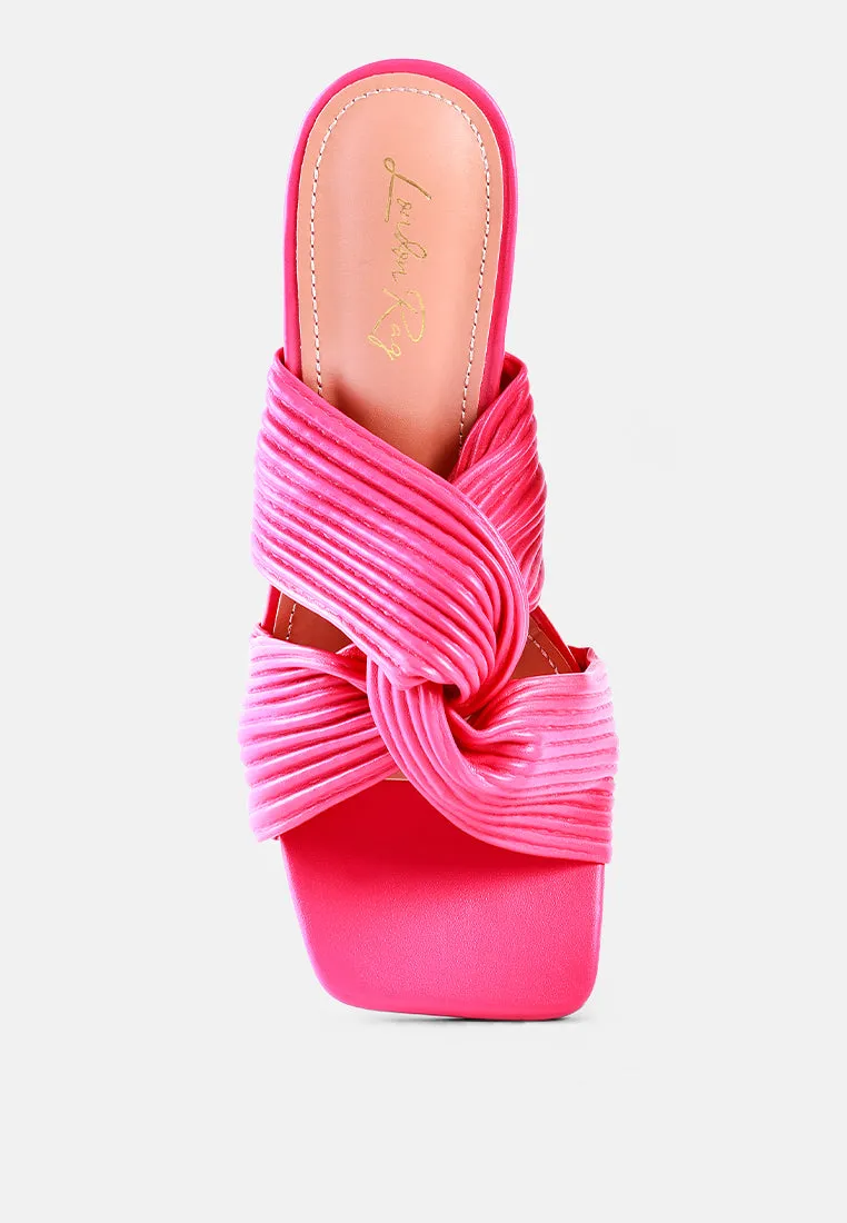 battle ex knot strap slide sandals