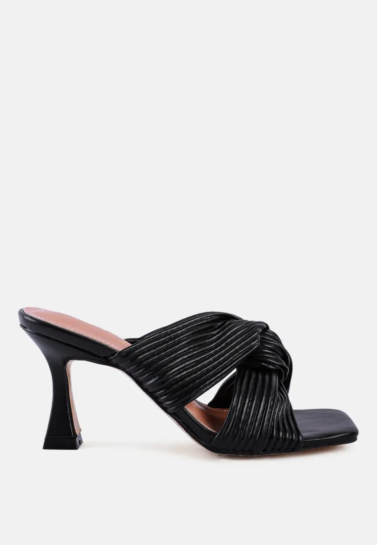 battle ex knot strap slide sandals