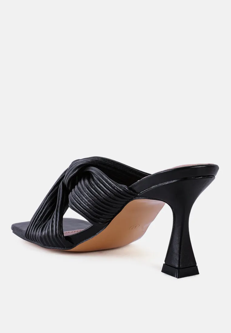 battle ex knot strap slide sandals