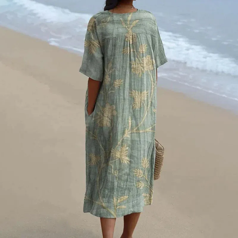 Bella | Dress with vibrant floral pattern