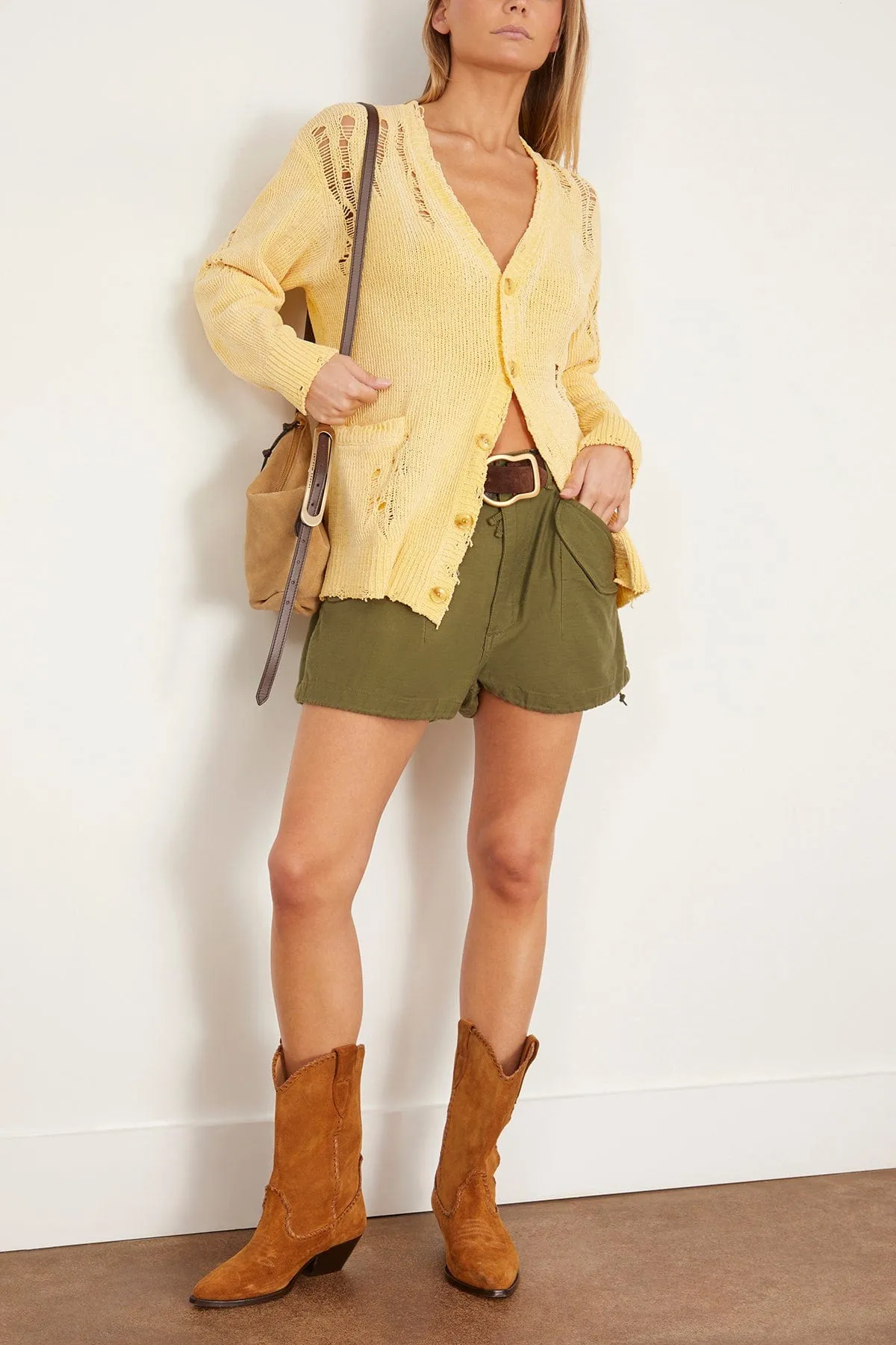 Boyfriend Cardigan in Yellow