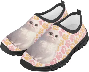 Boys Girls Slip Ons Flat Lightweight Sneakers Walking Casual Loafers Comfortable Art Painted Travel Outdoor Shoes for Big Kids US Size 11-15