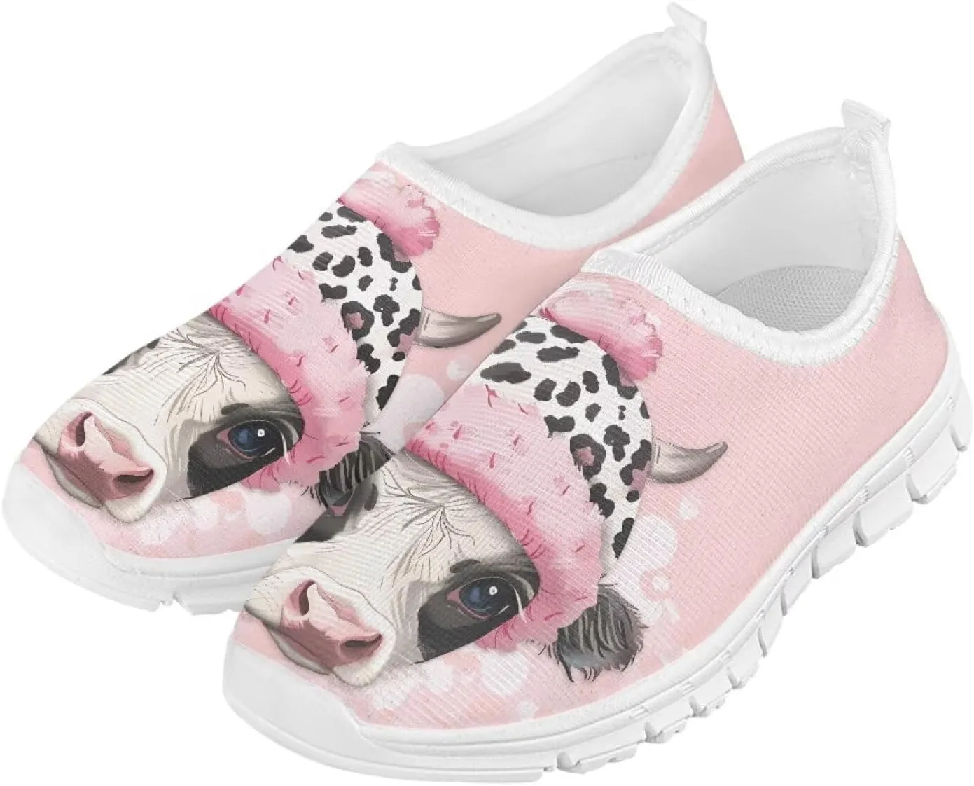 Boys Girls Slip Ons Flat Lightweight Sneakers Walking Casual Loafers Comfortable Art Painted Travel Outdoor Shoes for Big Kids US Size 11-15