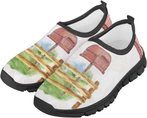 Boys Girls Slip Ons Flat Lightweight Sneakers Walking Casual Loafers Comfortable Art Painted Travel Outdoor Shoes for Big Kids US Size 11-15