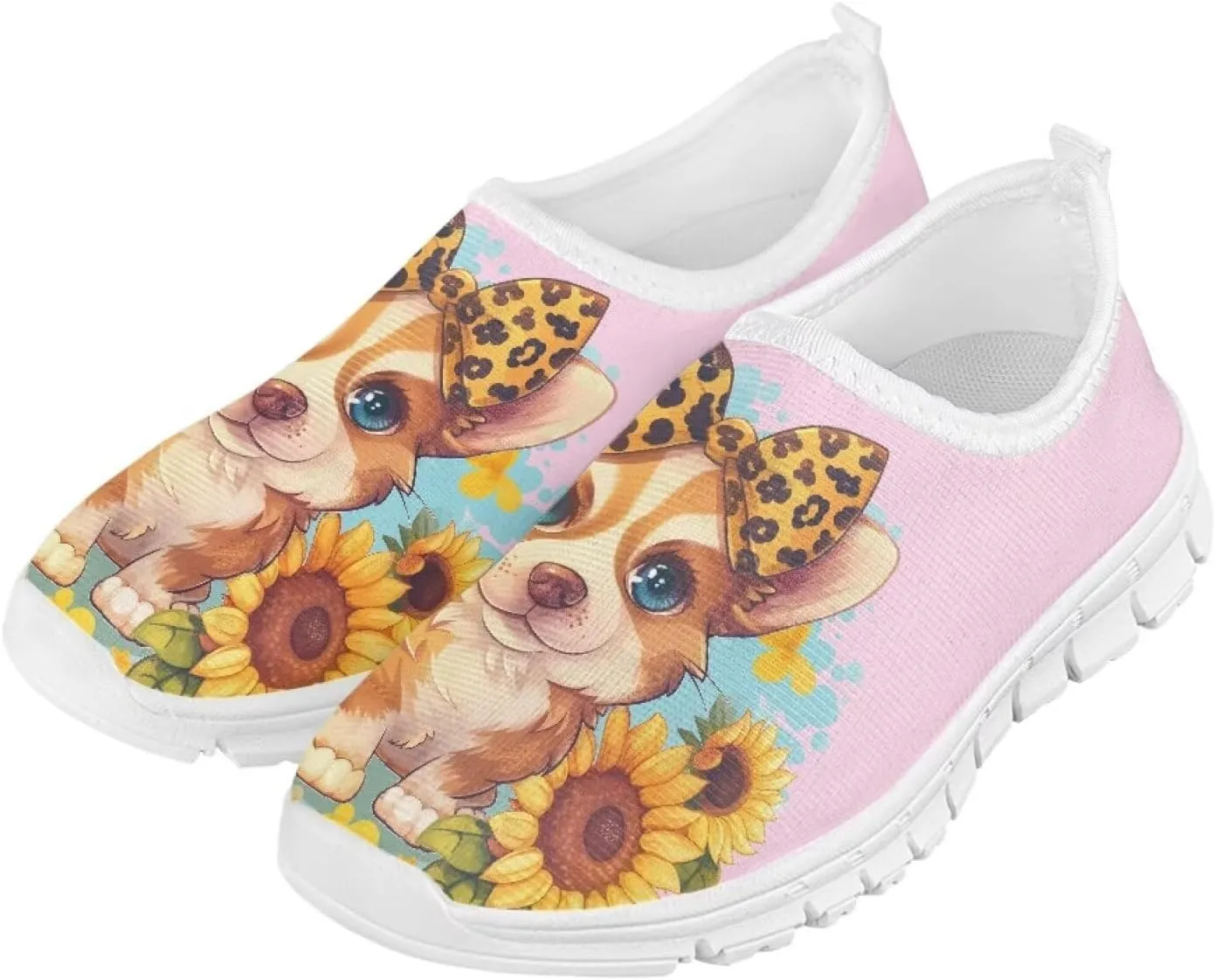 Boys Girls Slip Ons Flat Lightweight Sneakers Walking Casual Loafers Comfortable Art Painted Travel Outdoor Shoes for Big Kids US Size 11-15