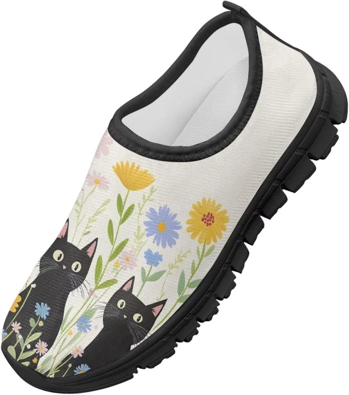 Boys Girls Slip Ons Flat Lightweight Sneakers Walking Casual Loafers Comfortable Art Painted Travel Outdoor Shoes for Big Kids US Size 11-15
