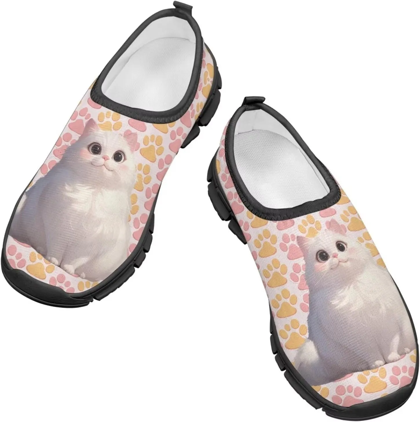Boys Girls Slip Ons Flat Lightweight Sneakers Walking Casual Loafers Comfortable Art Painted Travel Outdoor Shoes for Big Kids US Size 11-15