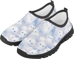 Boys Girls Slip Ons Flat Lightweight Sneakers Walking Casual Loafers Comfortable Art Painted Travel Outdoor Shoes for Big Kids US Size 11-15