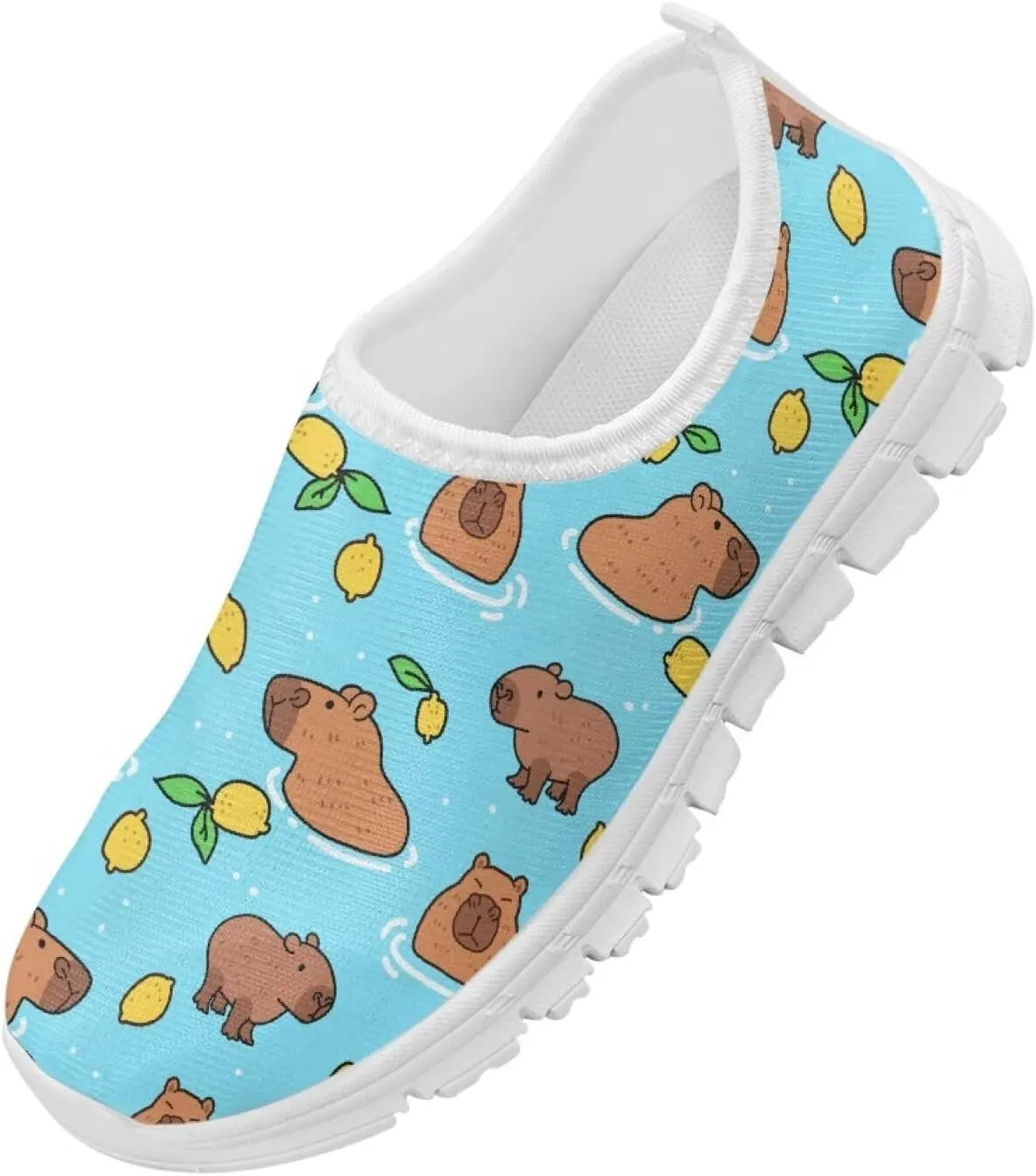 Boys Girls Slip Ons Flat Lightweight Sneakers Walking Casual Shoes Comfortable Art Painted Travel Outdoor Shoes for Big Kids US Size 11-15