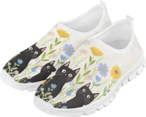 Boys Girls Slip Ons Flat Lightweight Sneakers Walking Casual Shoes Comfortable Art Painted Travel Outdoor Shoes for Big Kids US Size 11-15