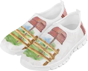 Boys Girls Slip Ons Flat Lightweight Sneakers Walking Casual Shoes Comfortable Art Painted Travel Outdoor Shoes for Big Kids US Size 11-15