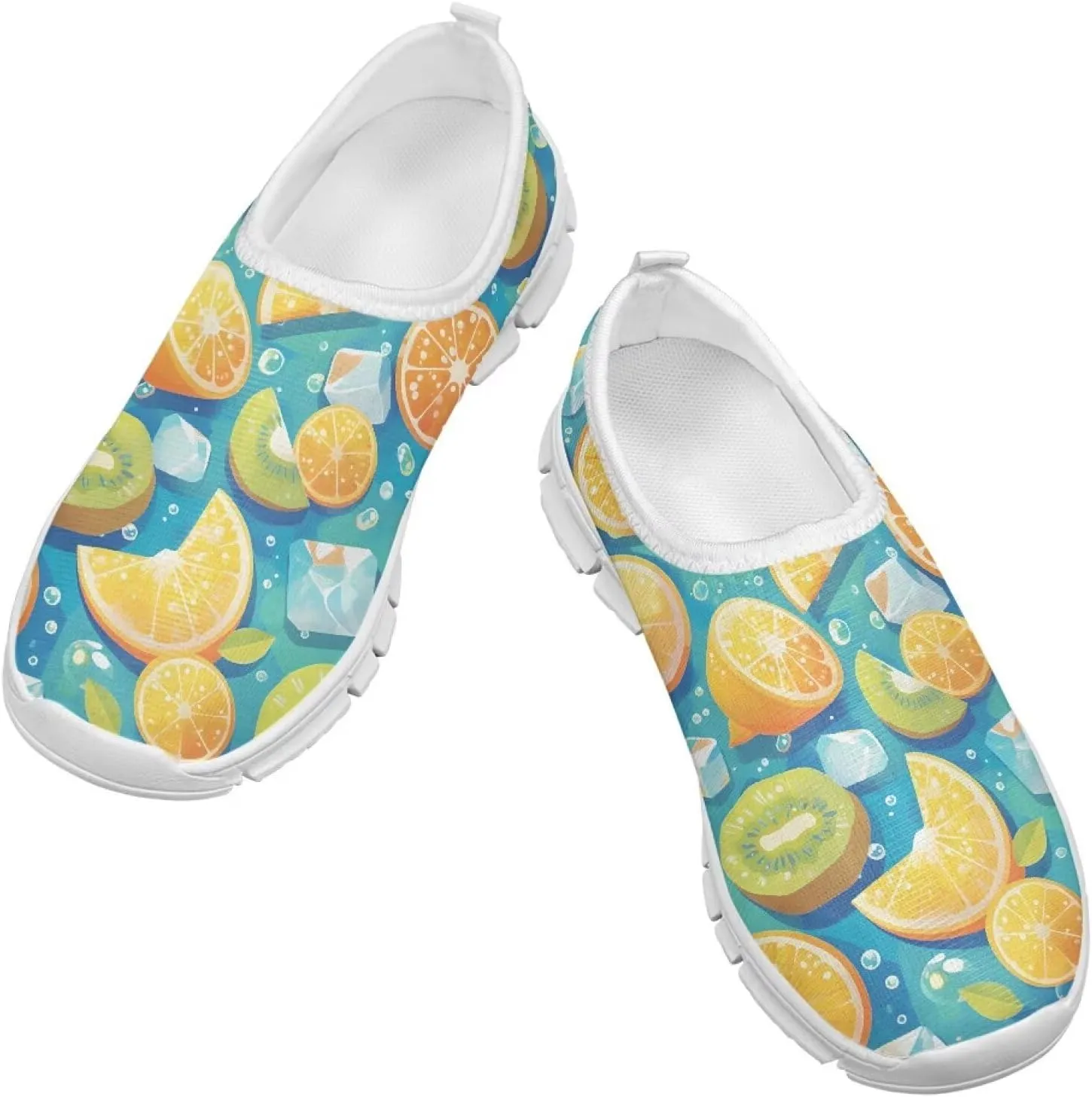 Boys Girls Slip Ons Flat Lightweight Sneakers Walking Casual Shoes Comfortable Art Painted Travel Outdoor Shoes for Big Kids US Size 11-15
