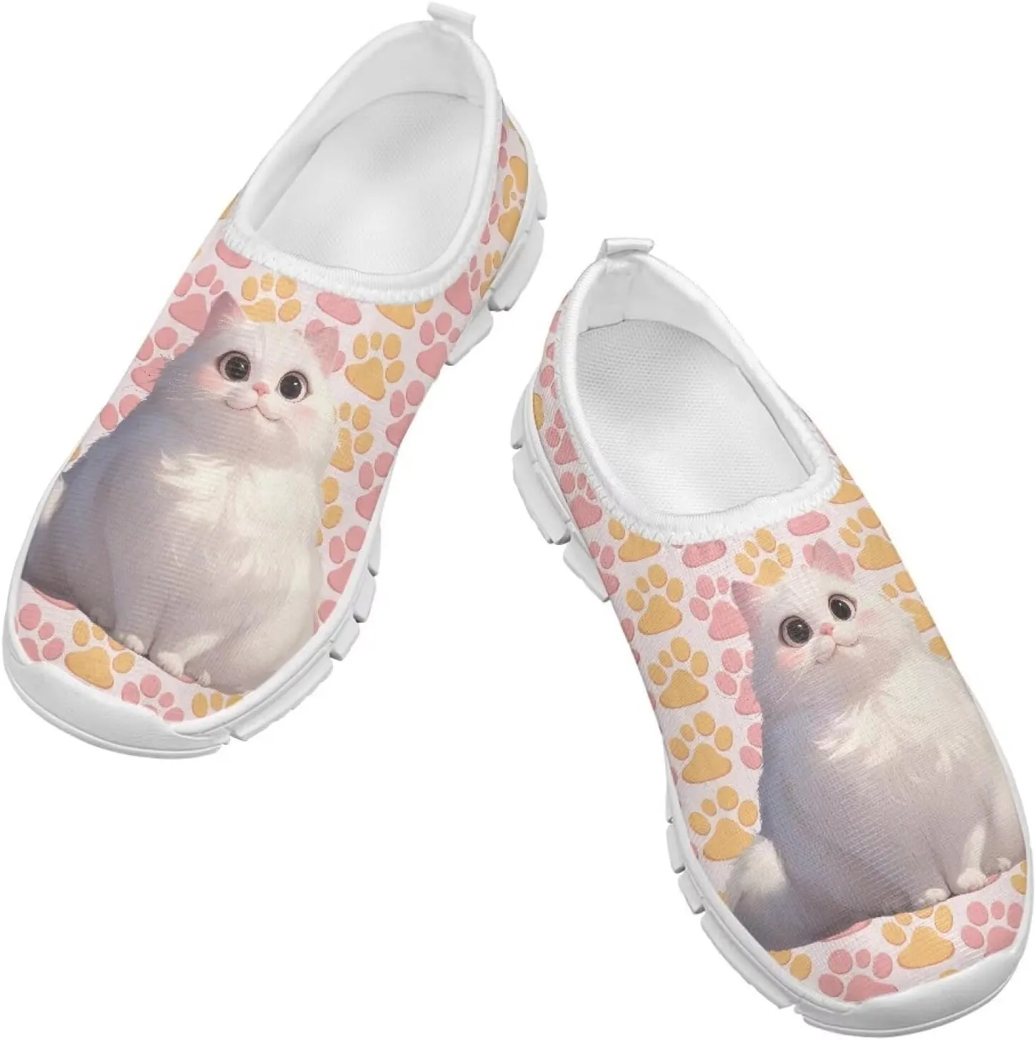 Boys Girls Slip Ons Flat Lightweight Sneakers Walking Casual Shoes Comfortable Art Painted Travel Outdoor Shoes for Big Kids US Size 11-15