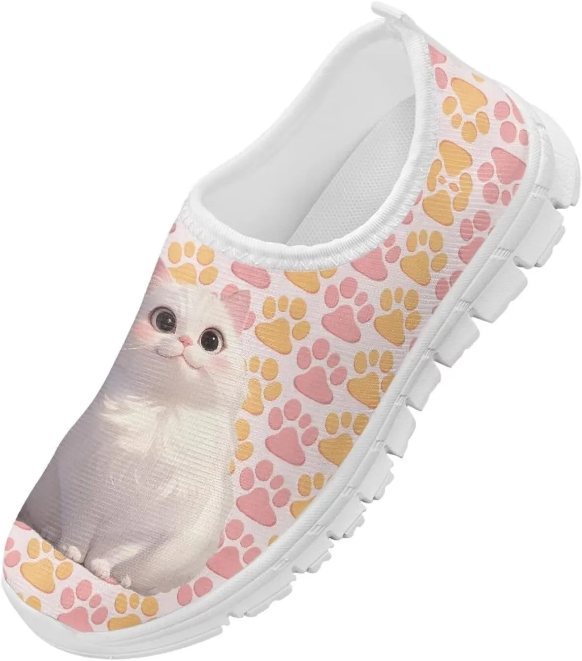 Boys Girls Slip Ons Flat Lightweight Sneakers Walking Casual Shoes Comfortable Art Painted Travel Outdoor Shoes for Big Kids US Size 11-15