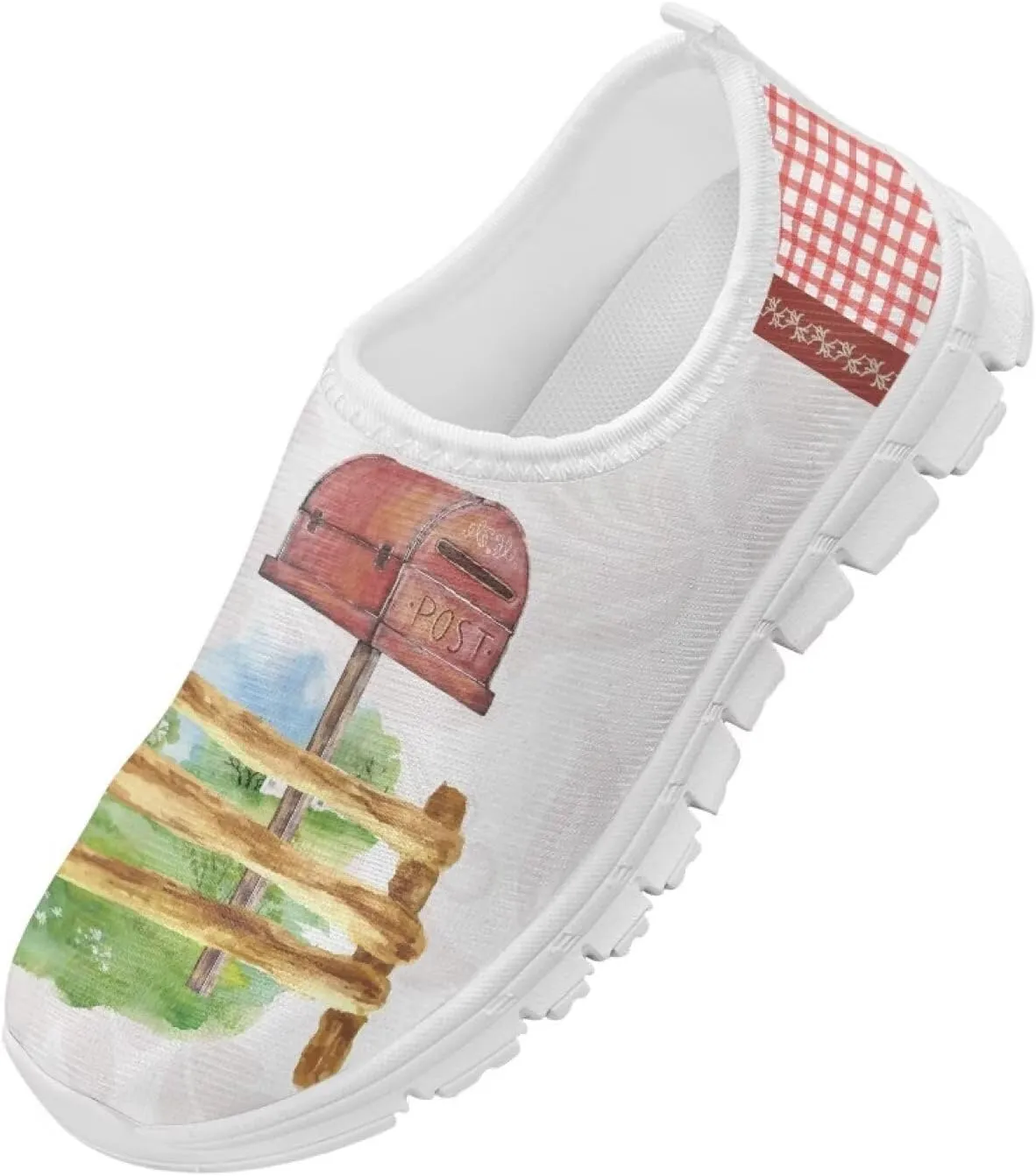 Boys Girls Slip Ons Flat Lightweight Sneakers Walking Casual Shoes Comfortable Art Painted Travel Outdoor Shoes for Big Kids US Size 11-15