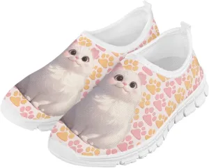 Boys Girls Slip Ons Flat Lightweight Sneakers Walking Casual Shoes Comfortable Art Painted Travel Outdoor Shoes for Big Kids US Size 11-15