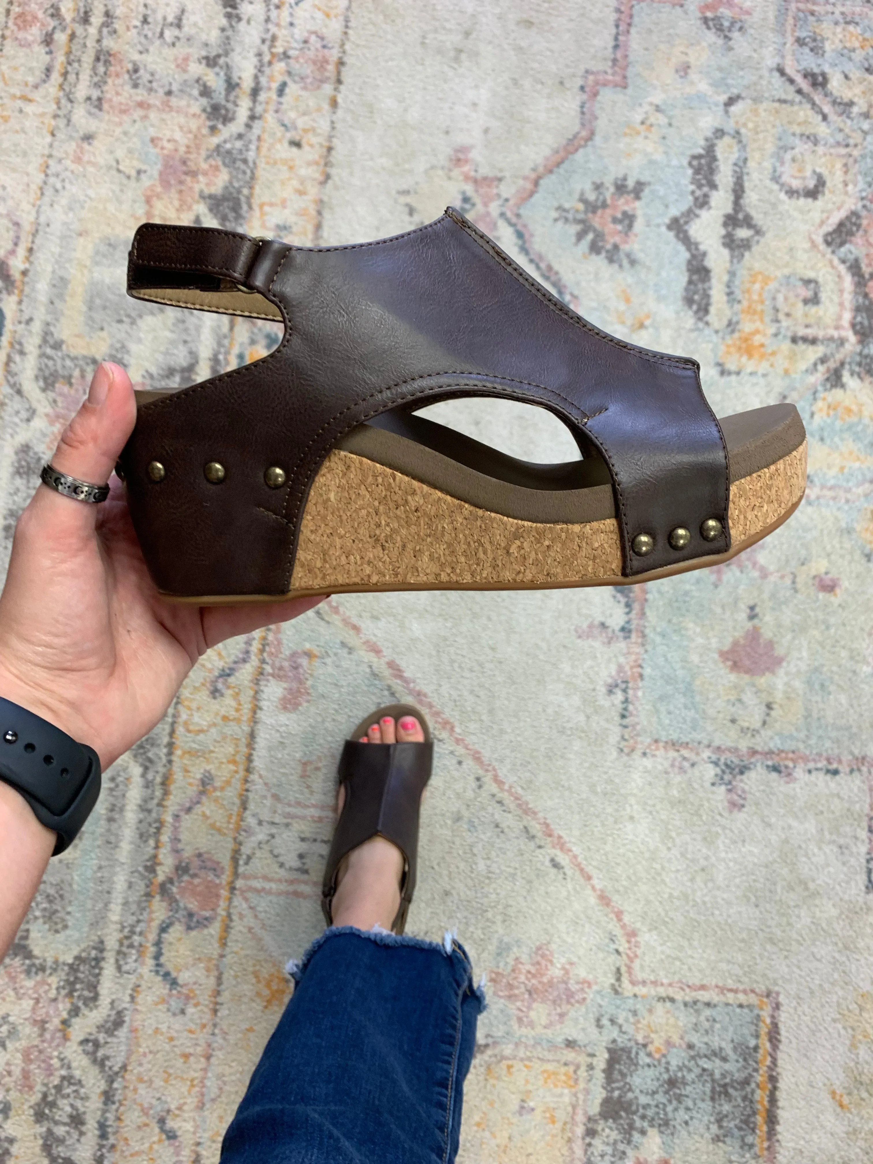 Carley Sandals - Chocolate Smooth