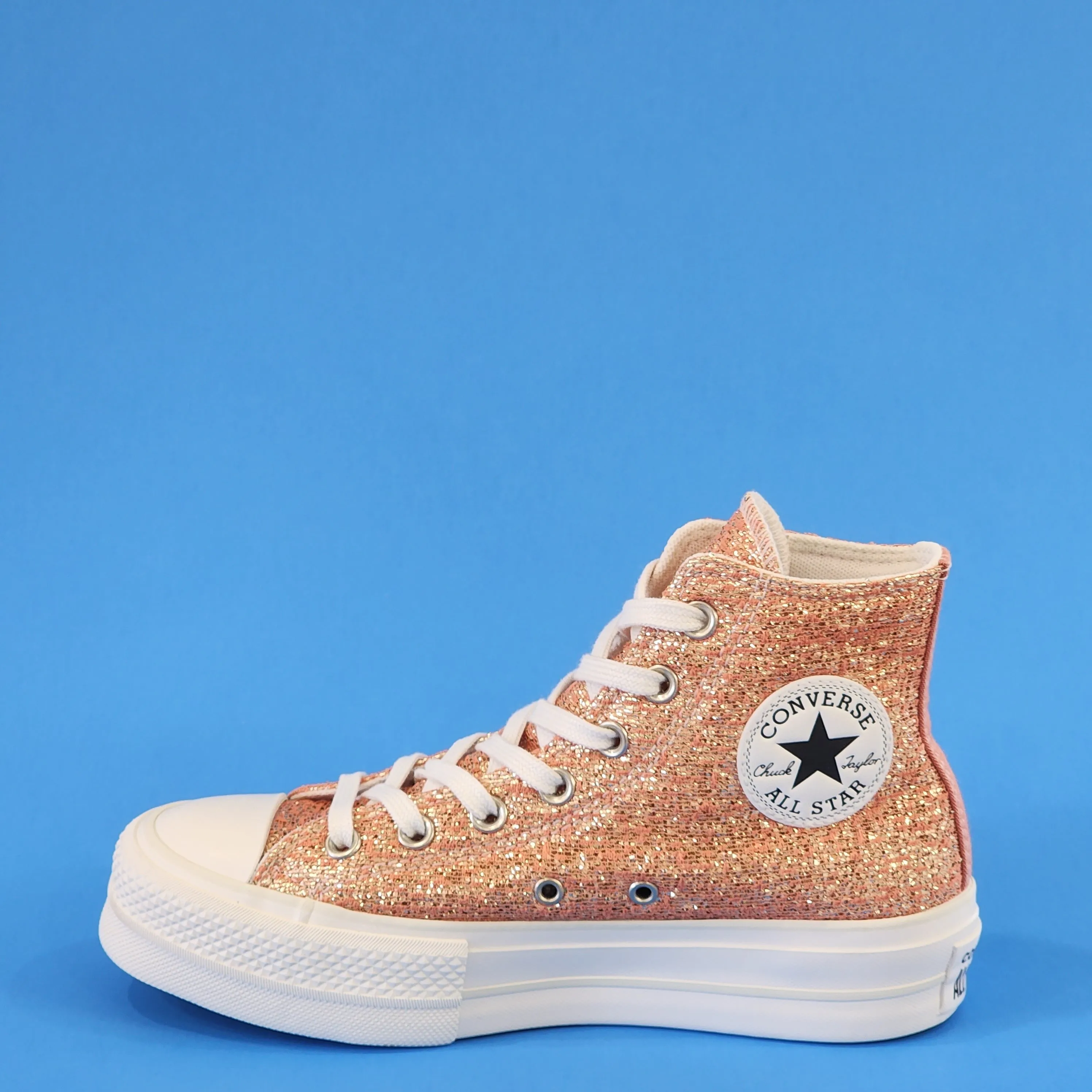 Converse CTAS Hi Lift Metallic Shimmer Women's Platform Sneakers 570984C NWT