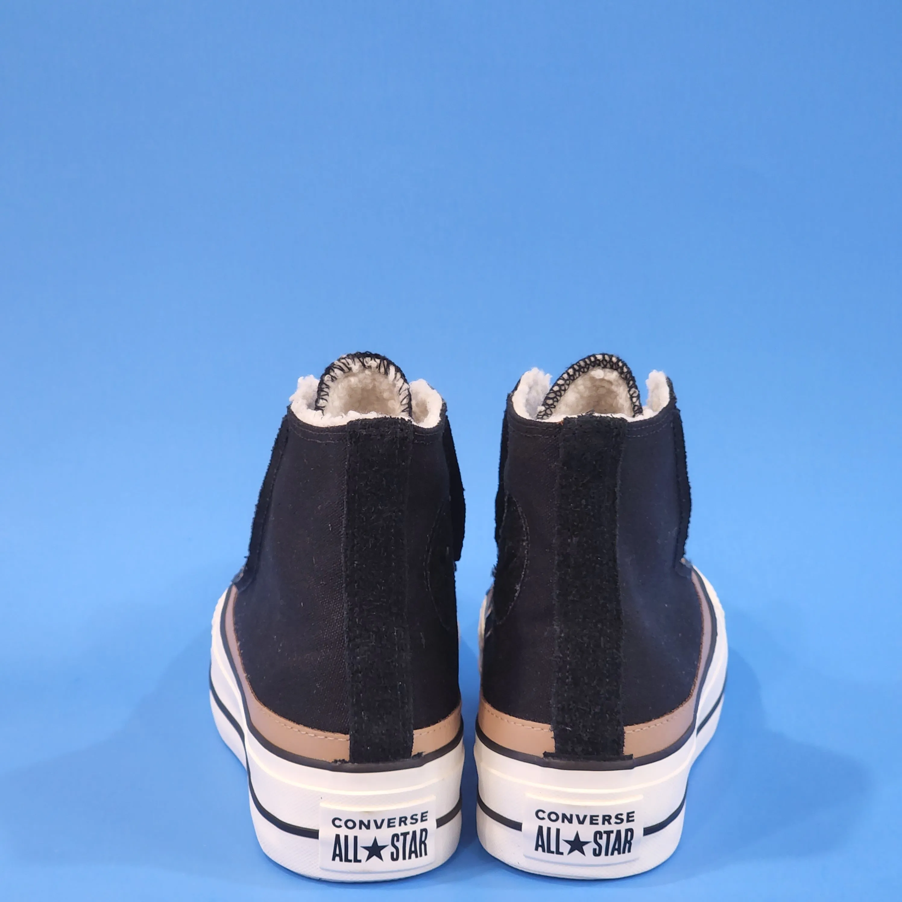 Converse CTAS Hi Lift Raw Edge Winter Women's Platform Sneakers 573191C NWT