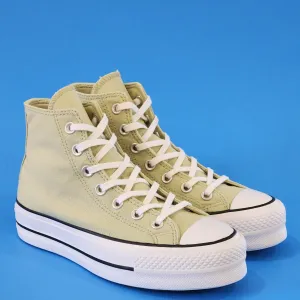 Converse CTAS Hi Lift Seasonal Color 'Olive Aura' Platform Sneakers A03386C NWT