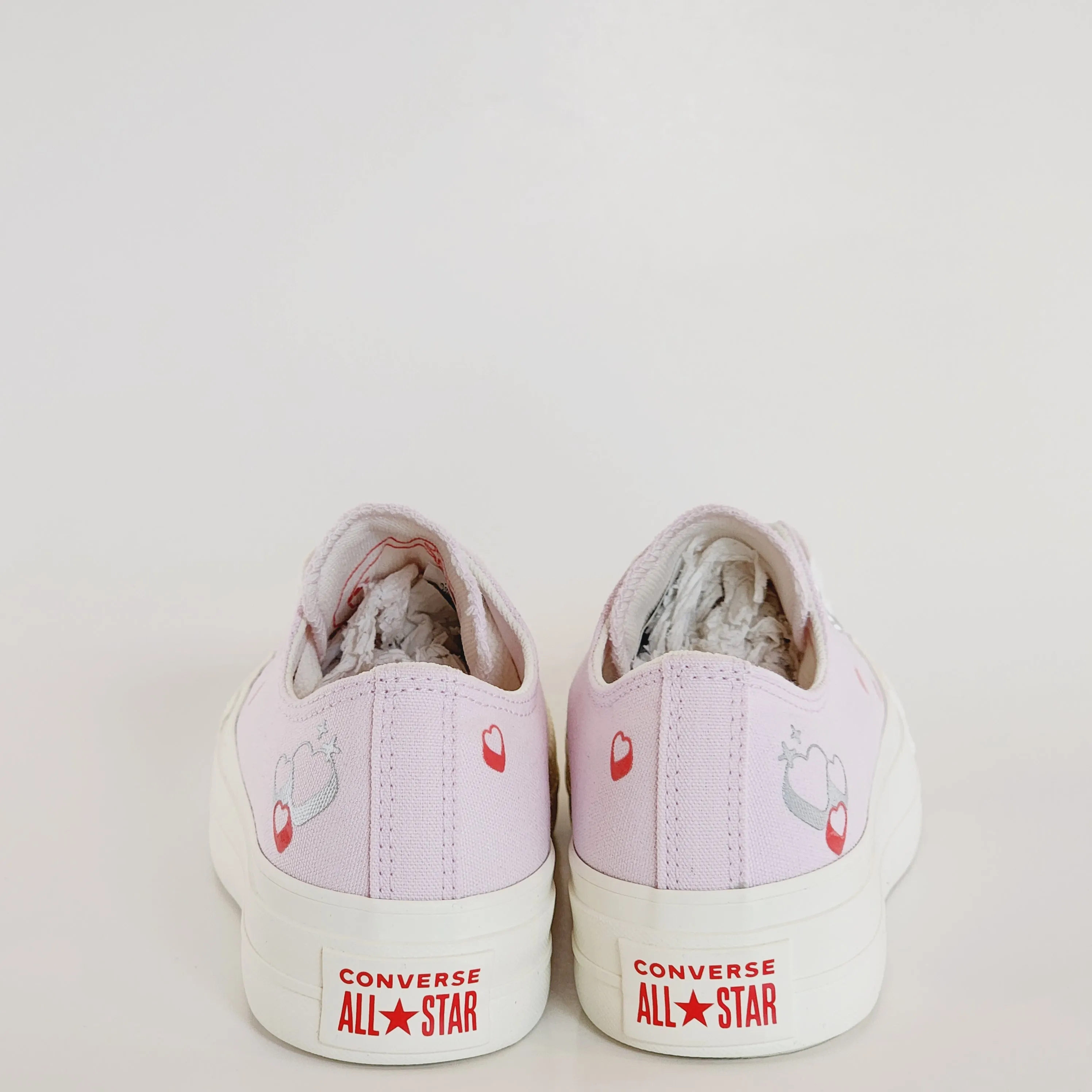 Converse CTAS Lift Ox Y2K Heart Lilac Daze Canvas Platform Sneakers A09115C NWT